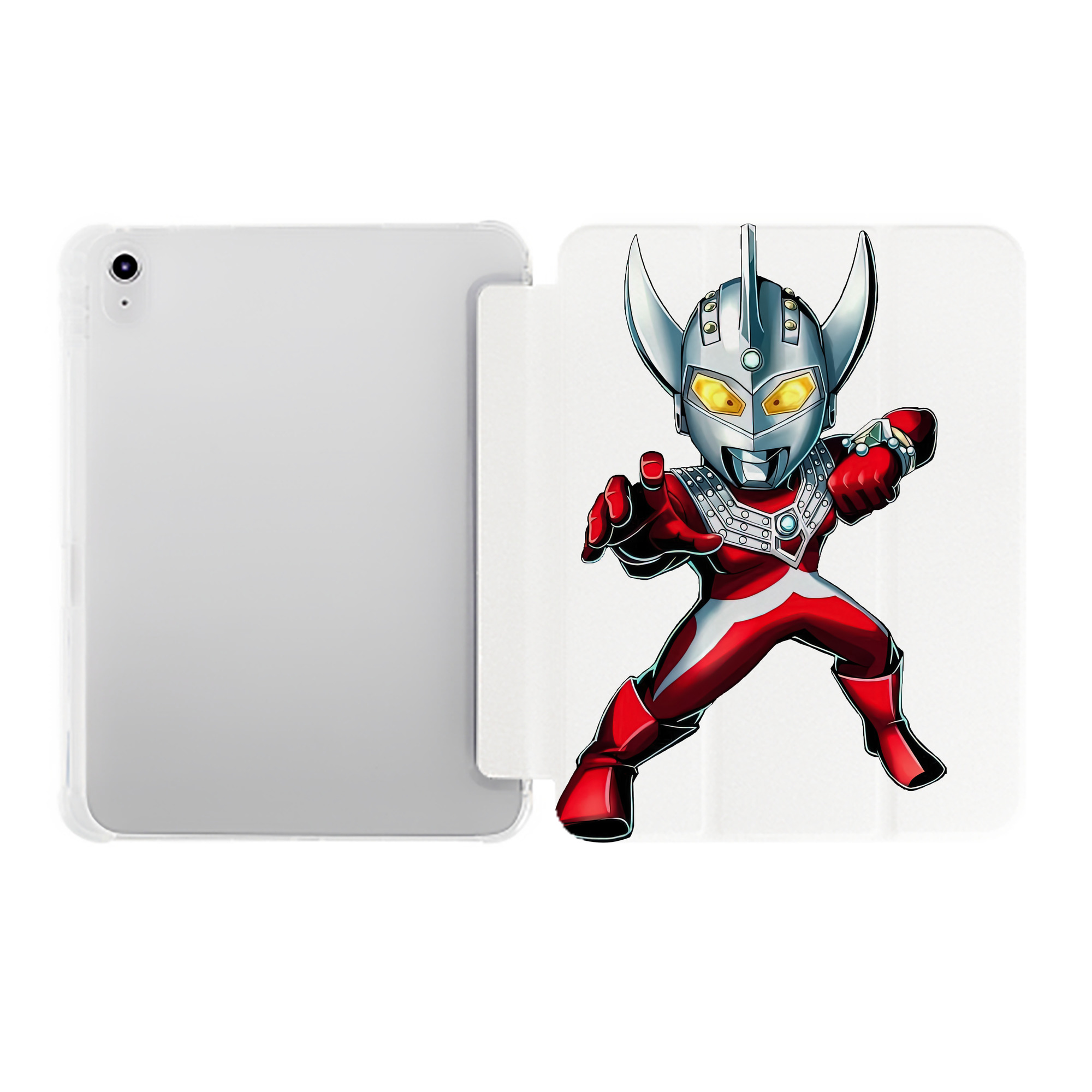 （画像用） ウルトラマン Ultraman IPad ケース ペン収納付き 三つ折りスタンド PUレザー×シリコン 対応機種9.5/10.5/10.9インチ